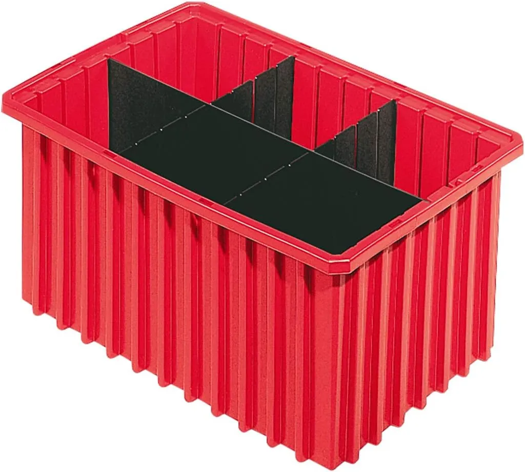 Akro-Mils 42166 6 Pack Plastic Divider for Akro-Grid Slotted Stackable Dividable Storage Tote Container Box, Compatible with 33166, Long Divider