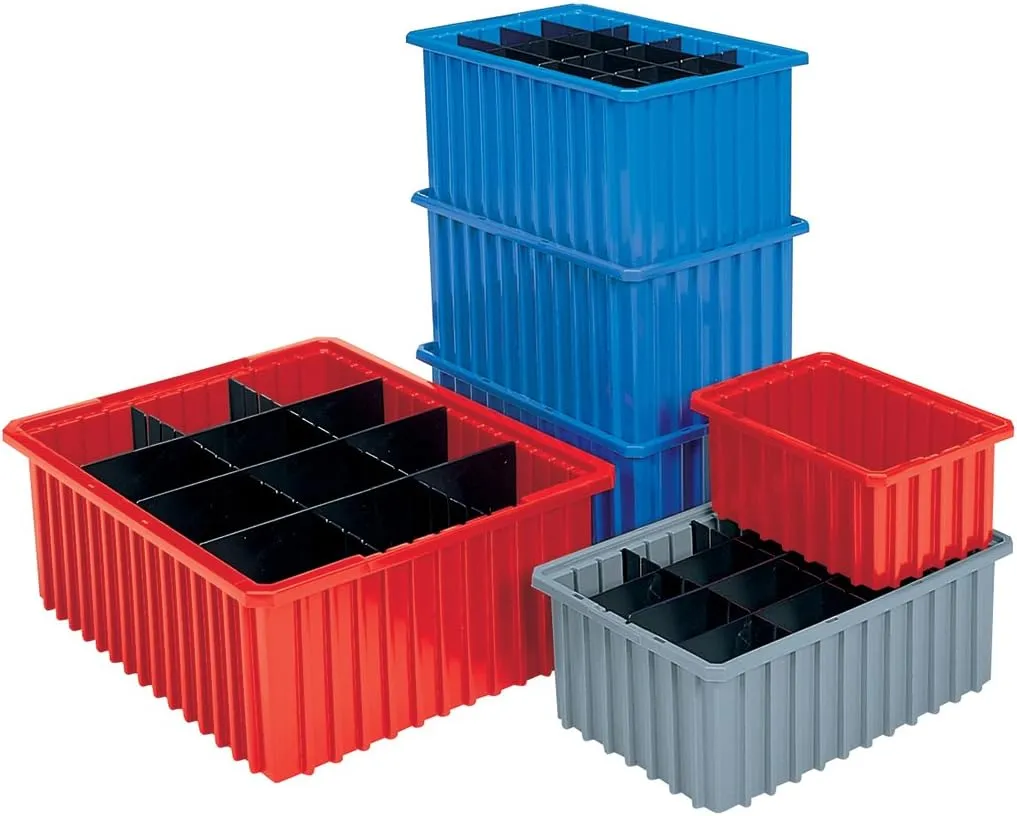 Akro-Mils 42166 6 Pack Plastic Divider for Akro-Grid Slotted Stackable Dividable Storage Tote Container Box, Compatible with 33166, Long Divider