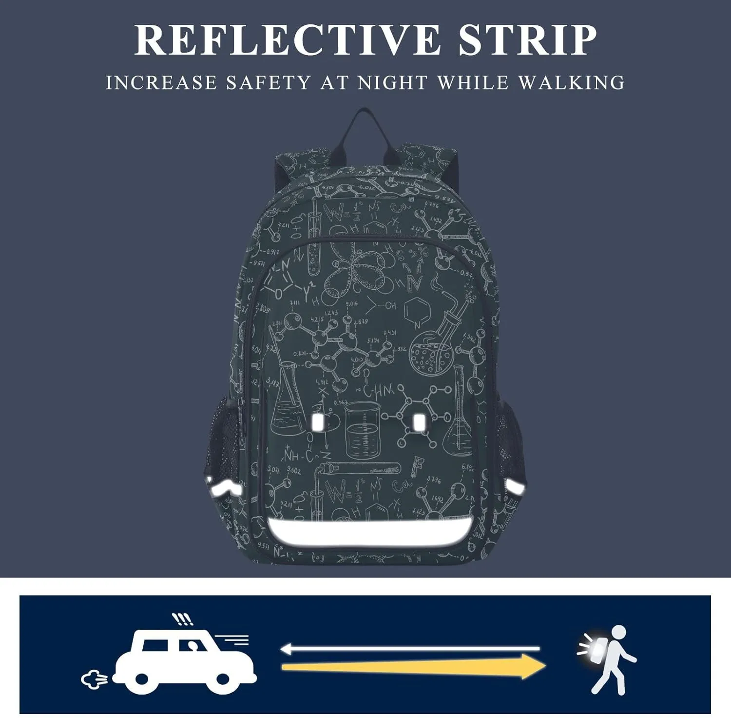 ALAZA School backpacks for girls boys Science Old Chemistry Education Backpack Students Bookbag for school bag Womens Casual Daypack College Bookbag