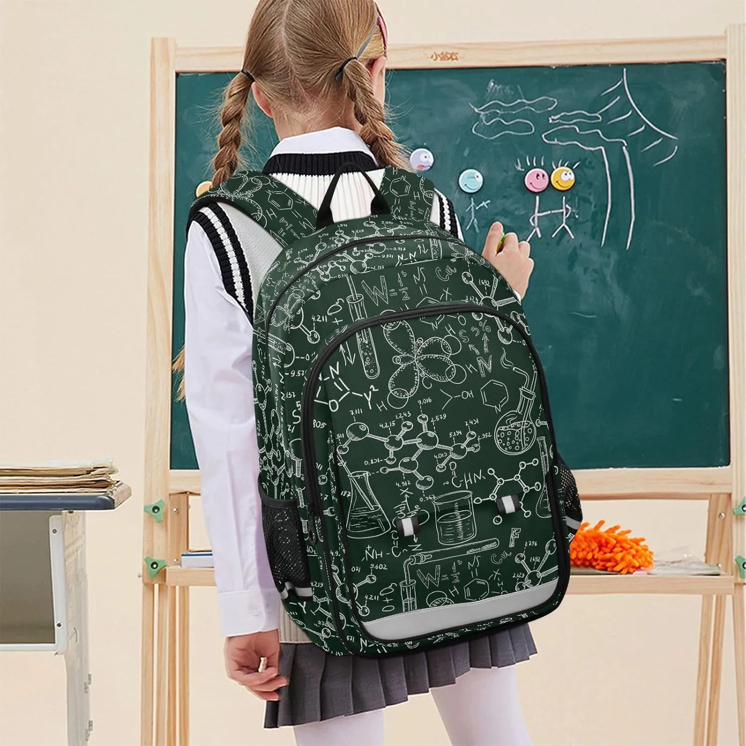 ALAZA School backpacks for girls boys Science Old Chemistry Education Backpack Students Bookbag for school bag Womens Casual Daypack College Bookbag