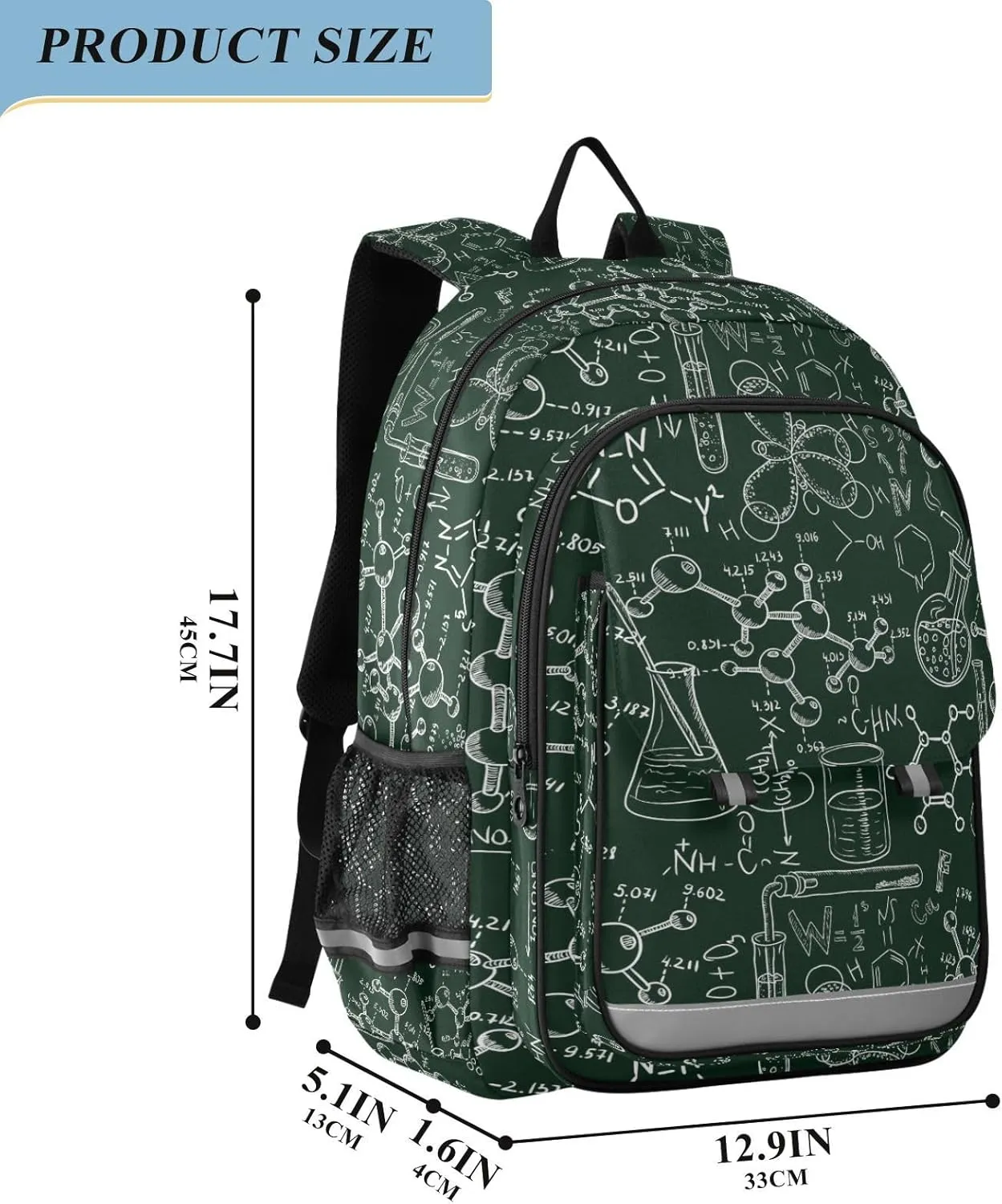ALAZA School backpacks for girls boys Science Old Chemistry Education Backpack Students Bookbag for school bag Womens Casual Daypack College Bookbag