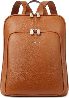 BOSTANTEN Genuine Leather Backpack Purse Casual College Travel Bags for Women