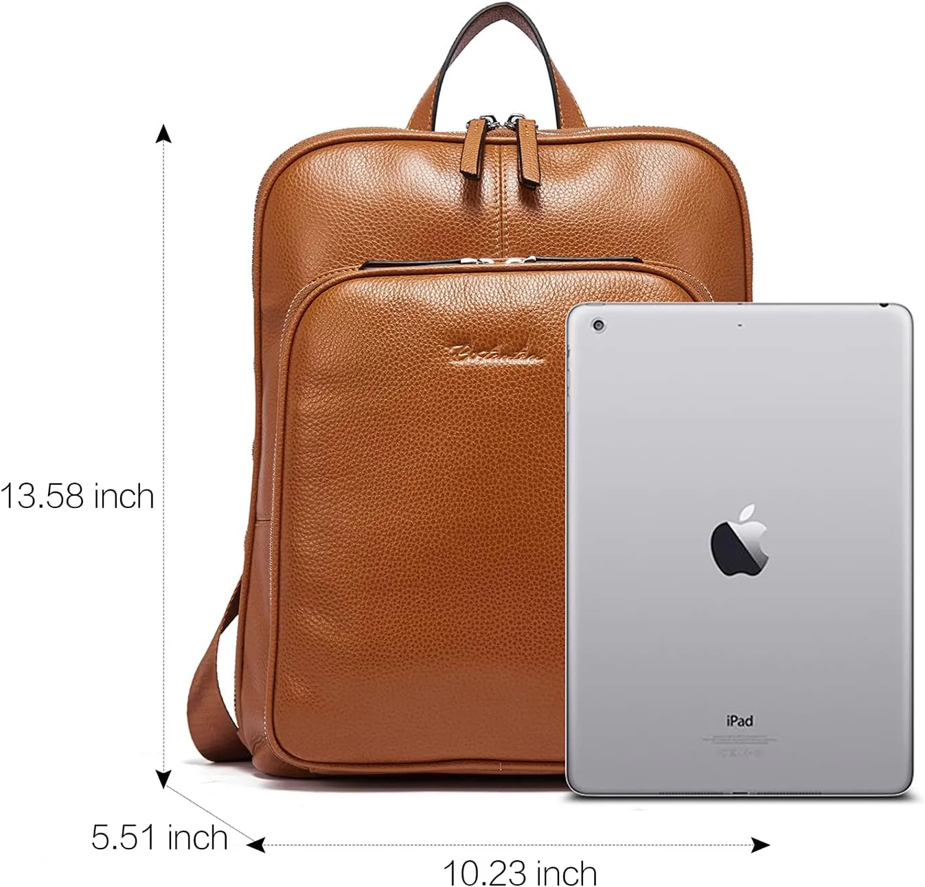 BOSTANTEN Genuine Leather Backpack Purse Casual College Travel Bags for Women