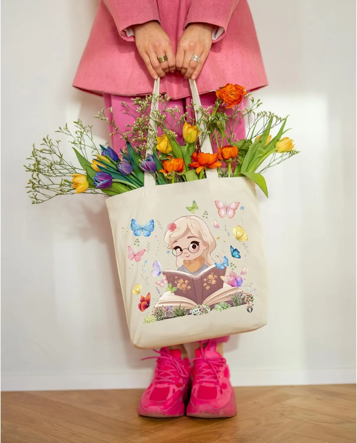 Canvas Aesthetic Tote Bag for Women Beach Bag Shopping Bags Shoulder Bag Reusable Grocery Bags With Zipper