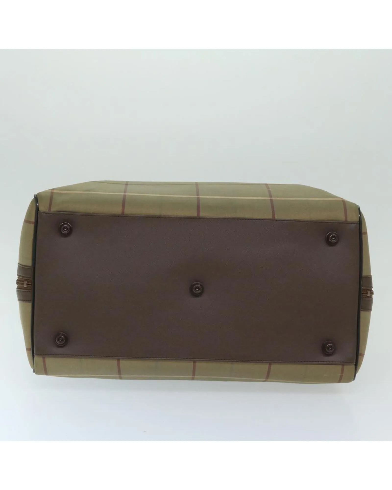 Canvas Beige Boston Bag with Nova Check Pattern