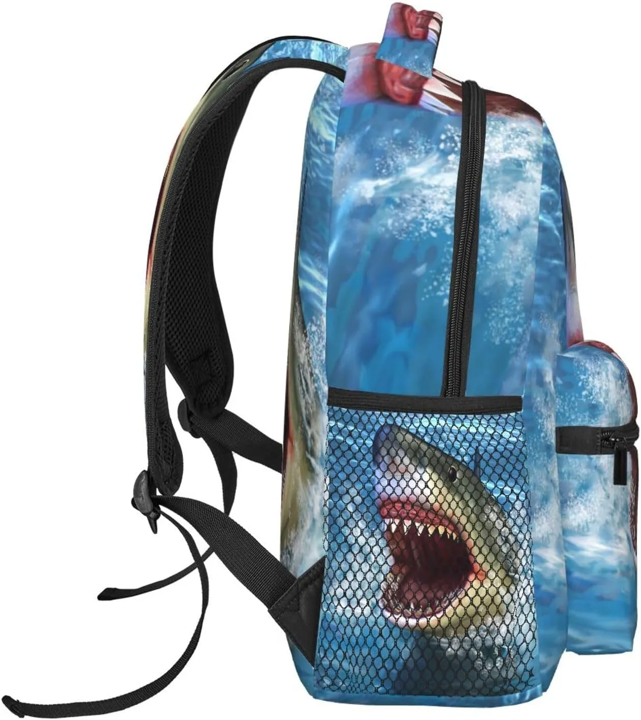 Cool Shark Mouth Backpack For School Laptop Bags Bookbag Big Casual Daypack For Student Girls Boys Kids Teens Travel Sports Work
