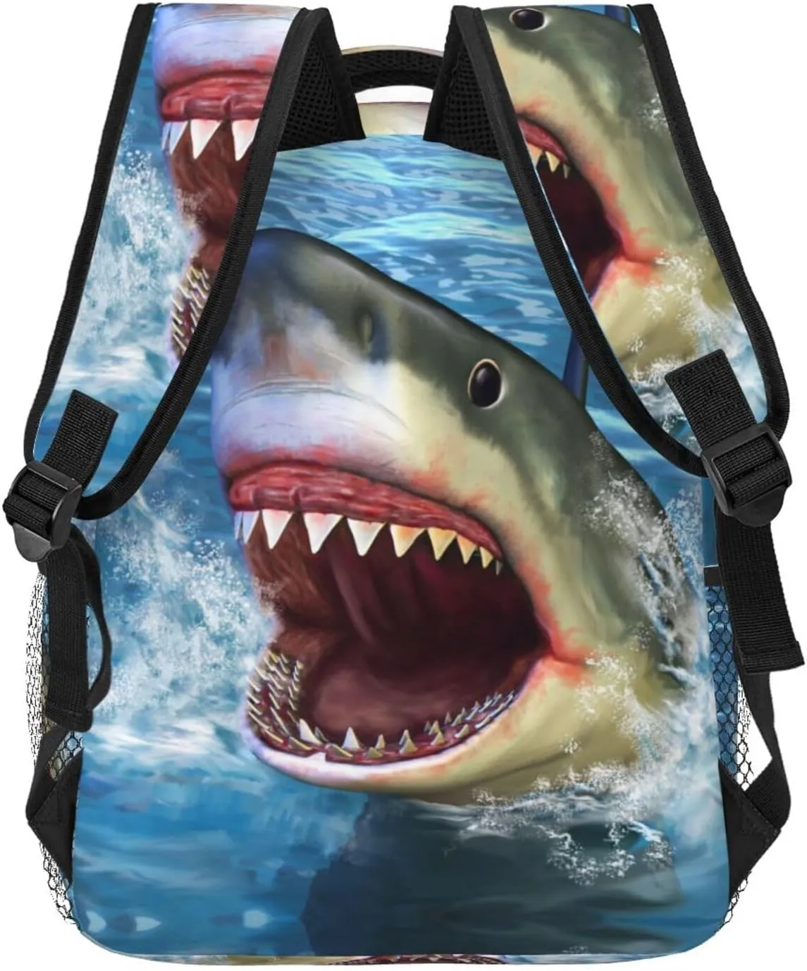 Cool Shark Mouth Backpack For School Laptop Bags Bookbag Big Casual Daypack For Student Girls Boys Kids Teens Travel Sports Work