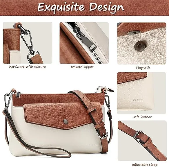 Crossbody Bags for Women Leather Purses: Fashion Women's Shoulder Handbags Medium Size Travel Ladies Cross Body Bag