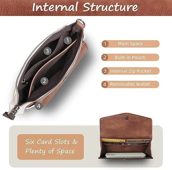 Crossbody Bags for Women Leather Purses: Fashion Women's Shoulder Handbags Medium Size Travel Ladies Cross Body Bag