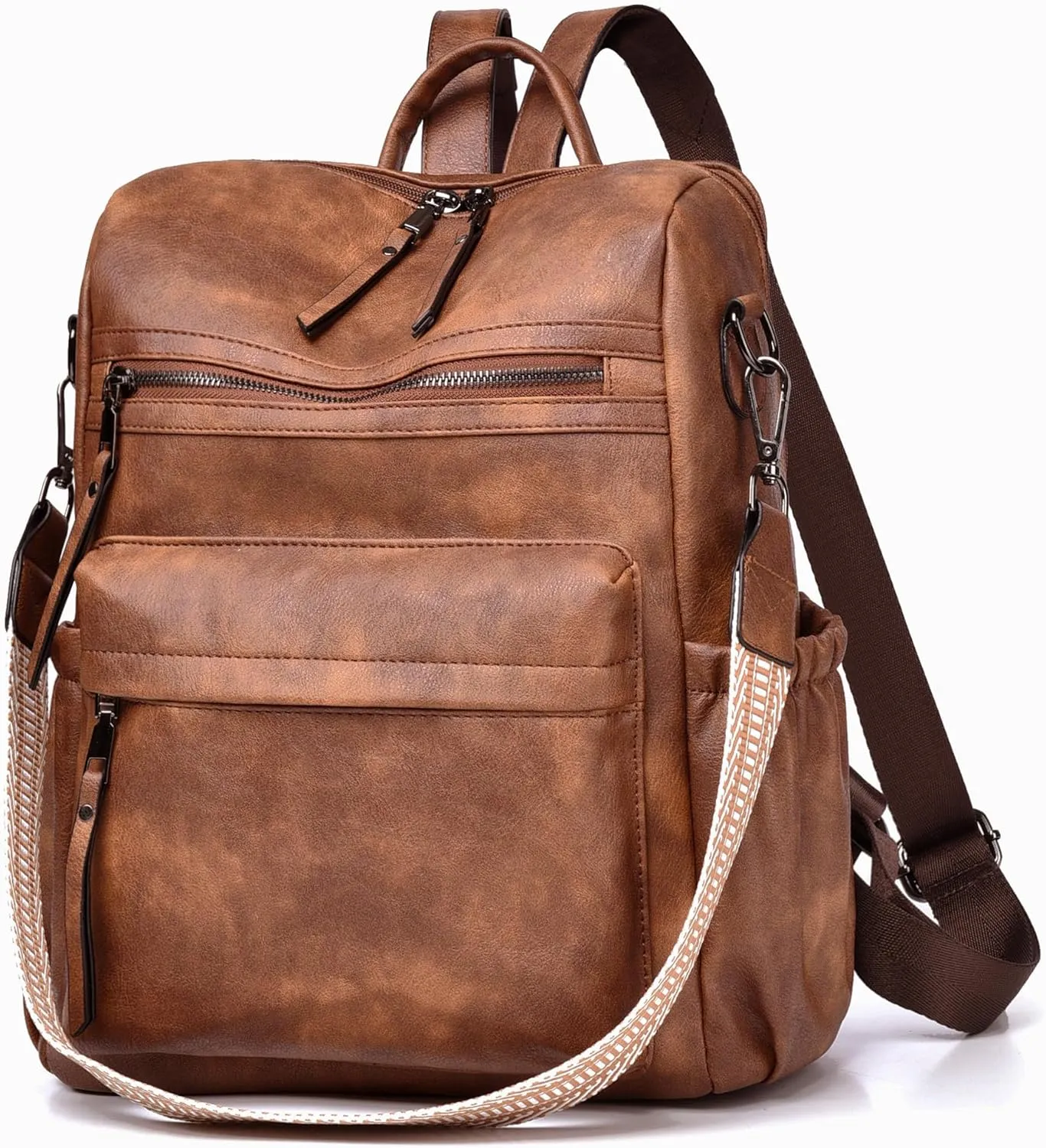 Dora & Liz Womens Backpack Purse Leather Fashion Travel Backpack Purse for Women Designer Ladies Shoulder Bags with Wristlet