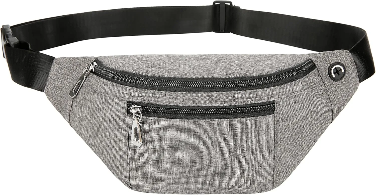 Fanny Pack for Men & Women, Fashion Waterproof Waist Packs with Adjustable Belt, Casual Bag Bum Bags for Travel Sports Running.