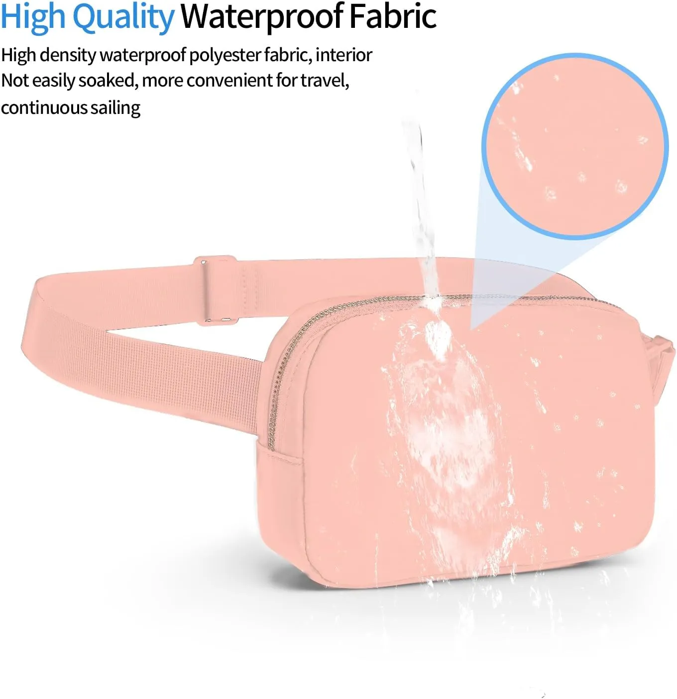Fashion Mini Belt Bag: Waterproof Fanny Pack for Kids & Women - Adjustable Strap (Pink)