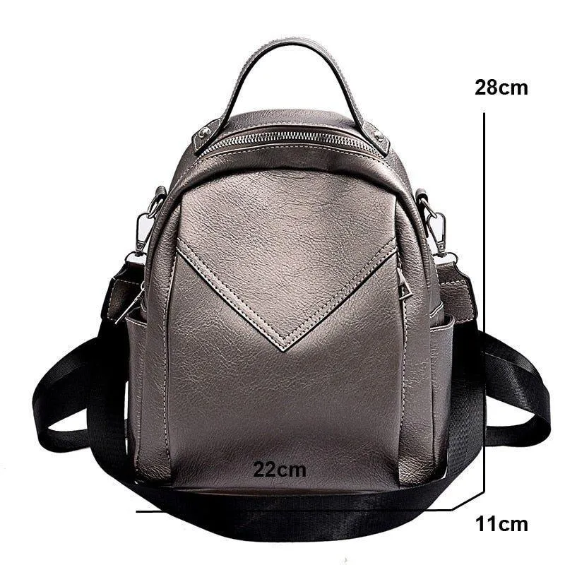 Fashion Rucksack Vintage Leather School Girls Women's Cool Backpacks DOS1257
