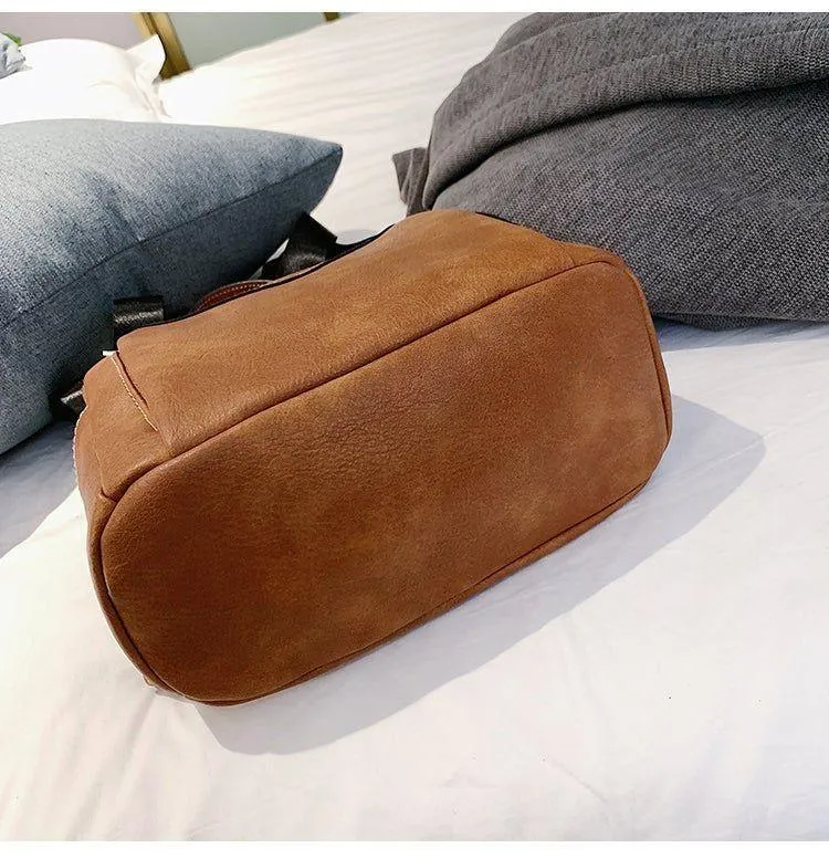 Fashion Rucksack Vintage Leather School Girls Women's Cool Backpacks DOS1257