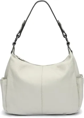 Genuine Leather Purses for Women Hobo Crossbody Bags Casual Work Shoulder Bag with Adjustable Strap