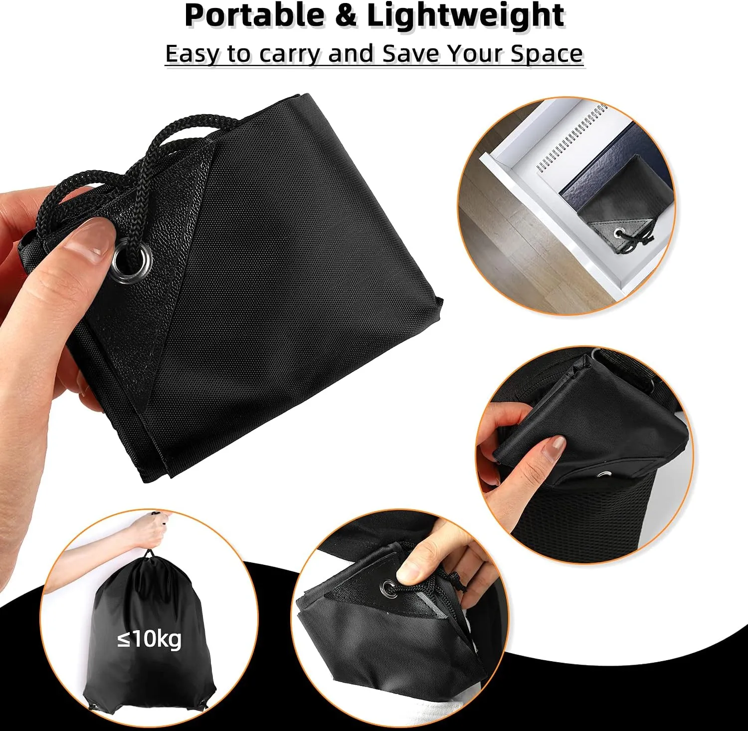 GoodtoU Drawstring Bags - 20 Pcs Bulk Gym Sacks, Cinch Backpacks for Women & Men, Black