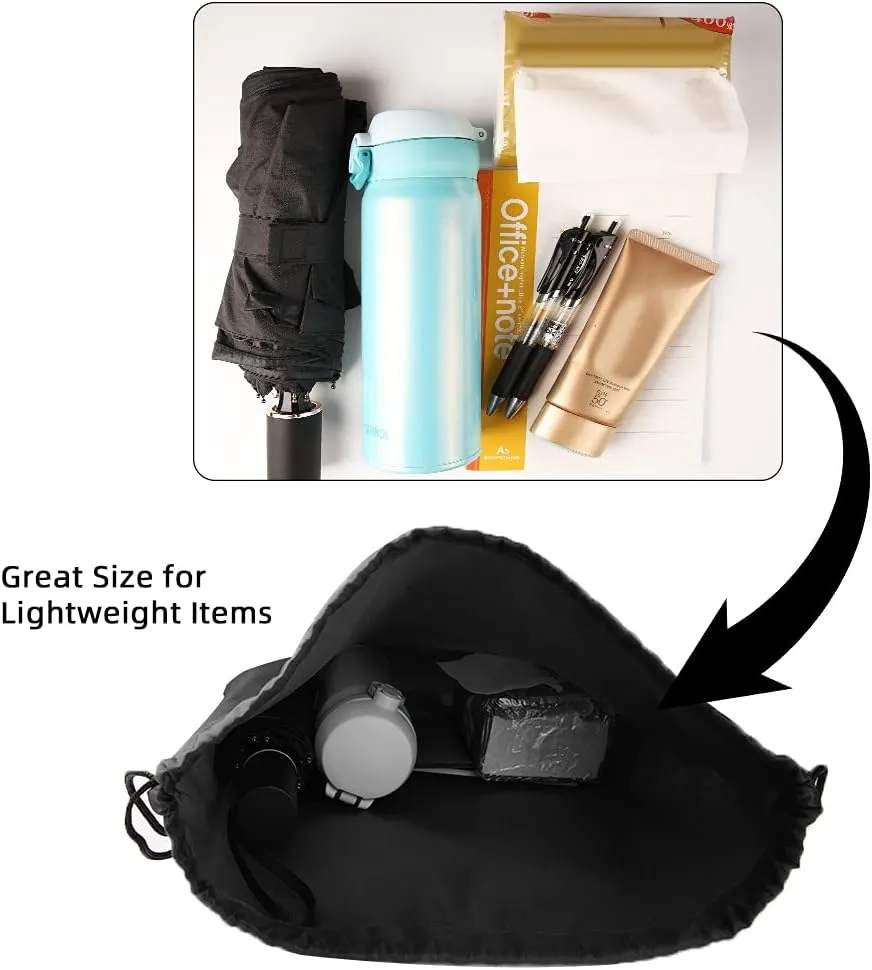 GoodtoU Drawstring Bags - 20 Pcs Bulk Gym Sacks, Cinch Backpacks for Women & Men, Black