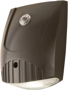 HALO Bronze Integrated LED Outdoor Wall Pack Light with Dusk to Dawn Photocell Sensor, 5000K Daylight, 1650 Lumens, (WP1850LPC)