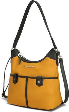 MKF Collection Shoulder Bags for Women, Crossbody Vegan Leather Handbag Purse, Top-Handle Hobo Tote Bag