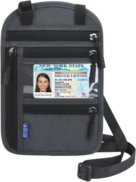 Neck Wallet Lightweight RFID Blocking Waterproof Travel Pouch for Women Men
