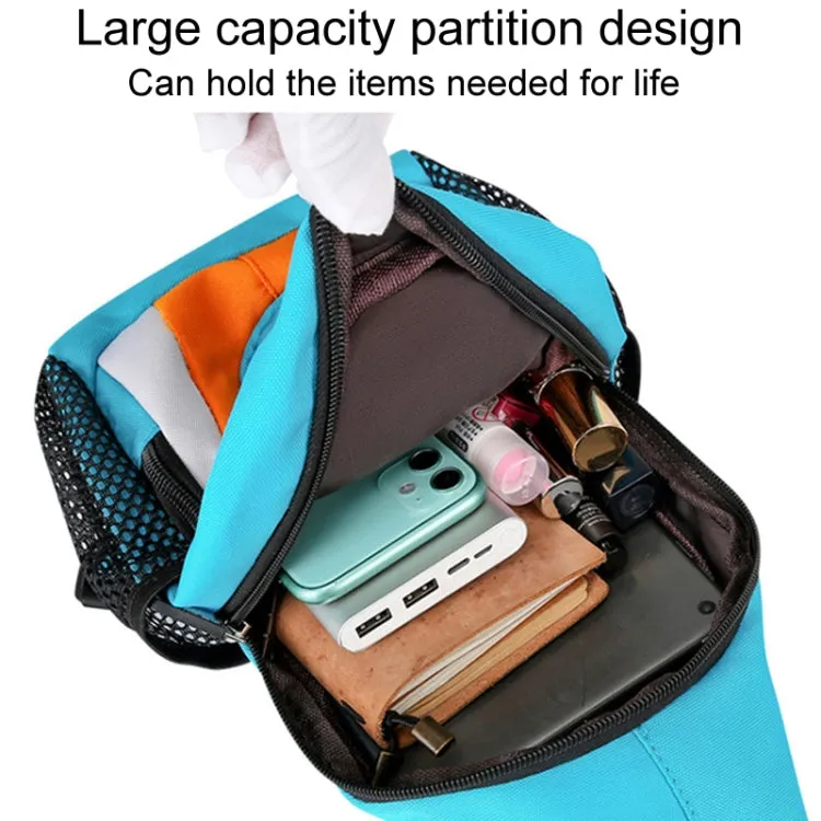 O-TBOST Outdoor Casual Multifunctional Crossbody Backpack(Dark Blue And Purple)