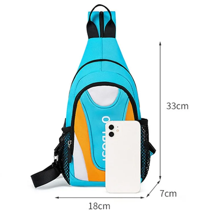 O-TBOST Outdoor Casual Multifunctional Crossbody Backpack(Dark Blue And Purple)