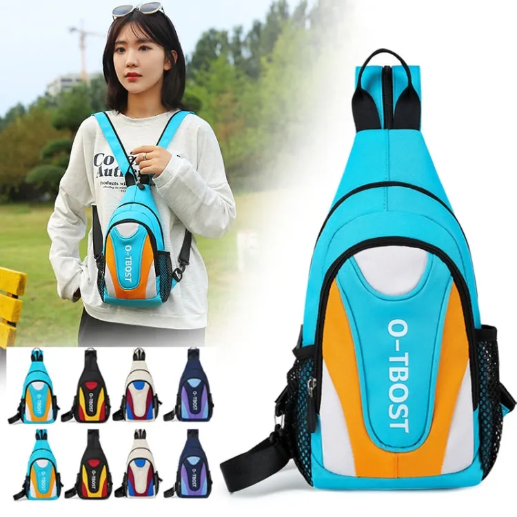 O-TBOST Outdoor Casual Multifunctional Crossbody Backpack(Dark Blue And Purple)