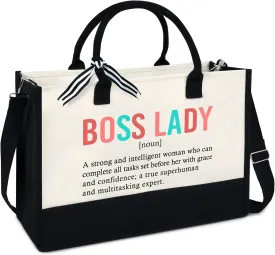 OASSIE Appreciation Gifts for Women - Canvas Tote Bag 13oz with Zipper - Mothers Day Birthday Thank You Gifts for Women Mom