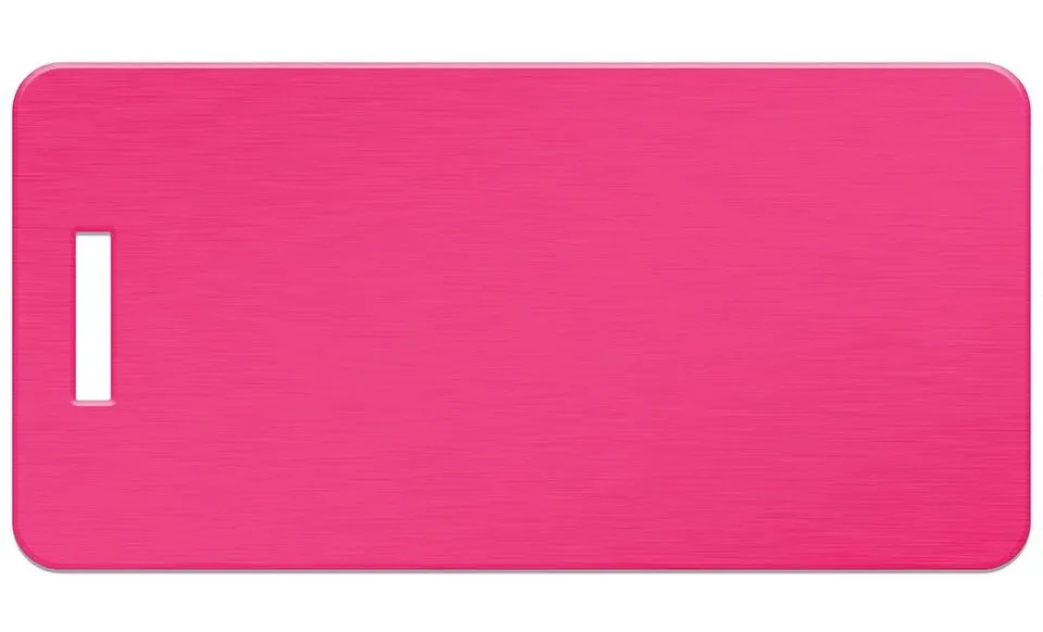 Personalized Aluminum Luggage Tags with Optional Leather Casing