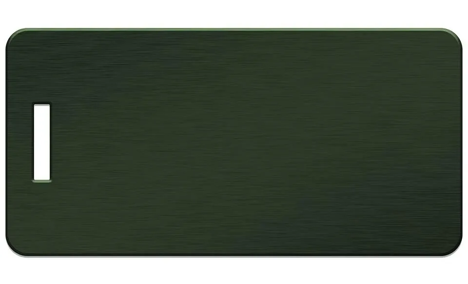 Personalized Aluminum Luggage Tags with Optional Leather Casing