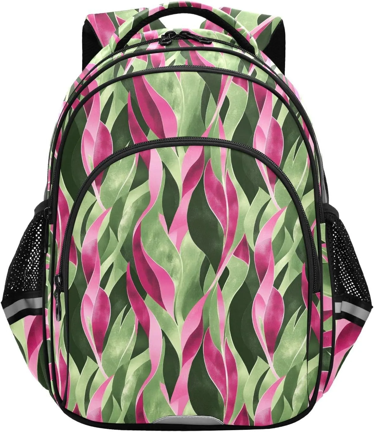 Rose Velvet Ribbon Grass Green Cool Backpacks for Kids Teens Teenagers Bag Pack for School Children Casual Day pack Size M bulto para viajar