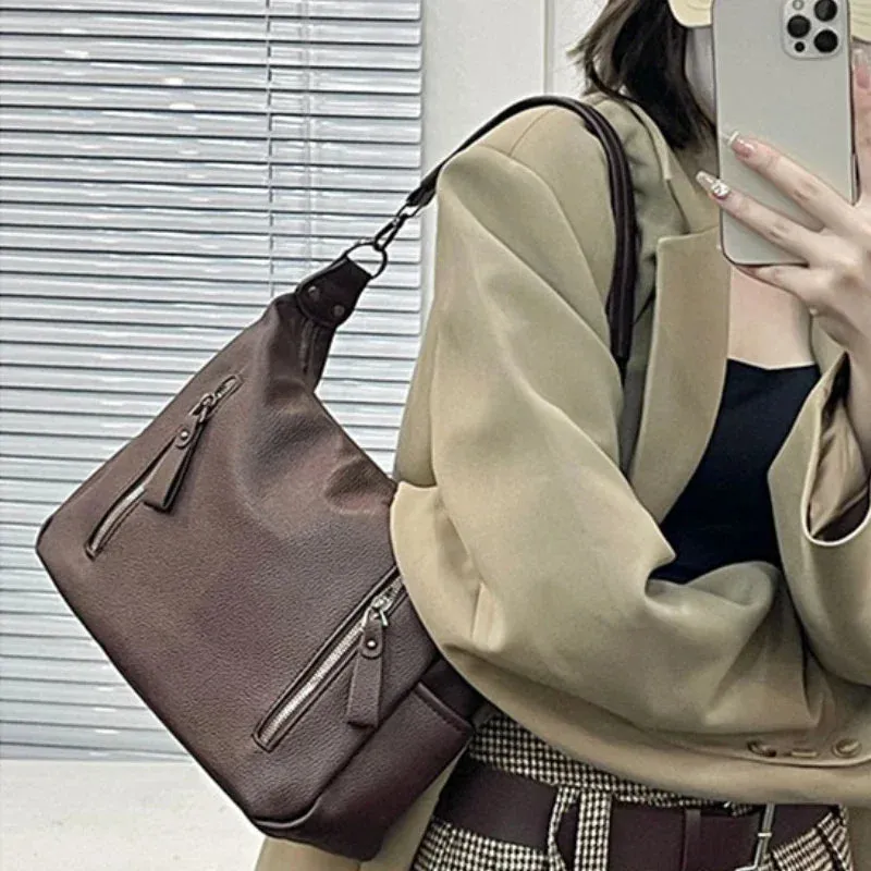 TAVIMART  -  Luxury Design Fashion Y2k Aesthetic Shoulder Bag Women Casual All Match Solid Handbags Office Lady Simple Ladies Crossbody Bags