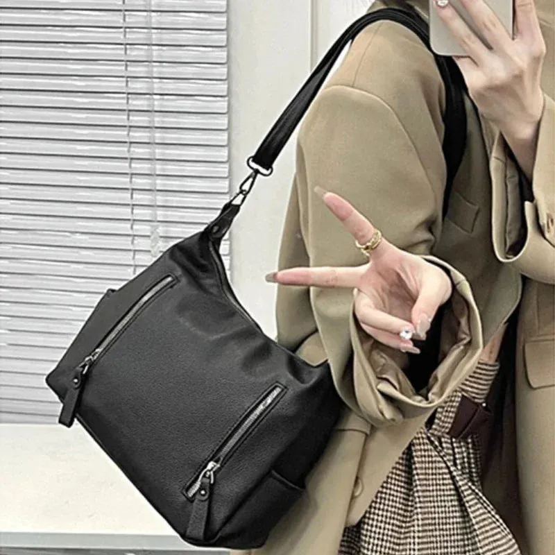 TAVIMART  -  Luxury Design Fashion Y2k Aesthetic Shoulder Bag Women Casual All Match Solid Handbags Office Lady Simple Ladies Crossbody Bags