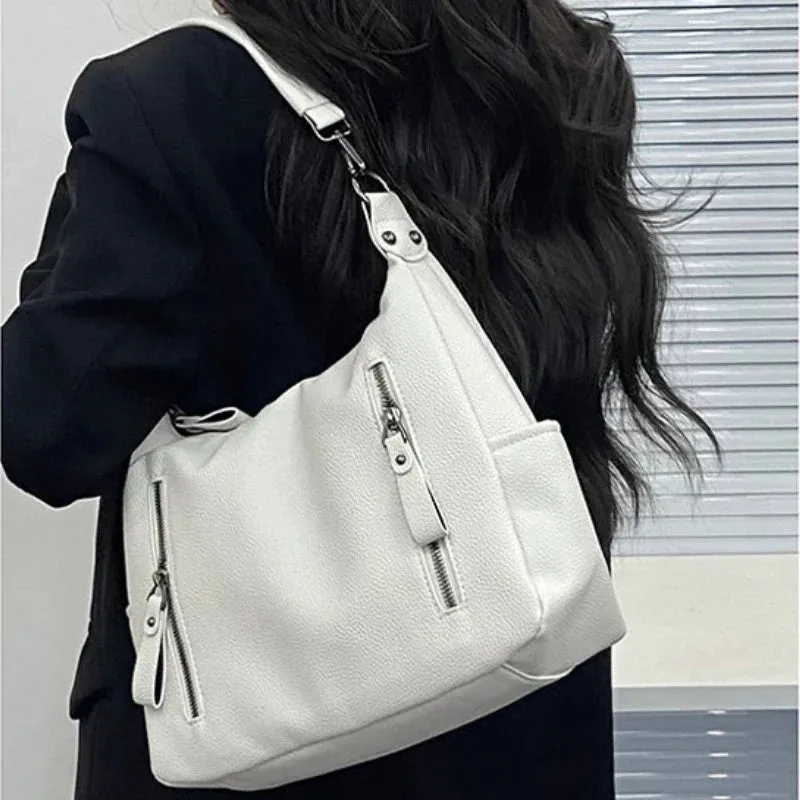 TAVIMART  -  Luxury Design Fashion Y2k Aesthetic Shoulder Bag Women Casual All Match Solid Handbags Office Lady Simple Ladies Crossbody Bags