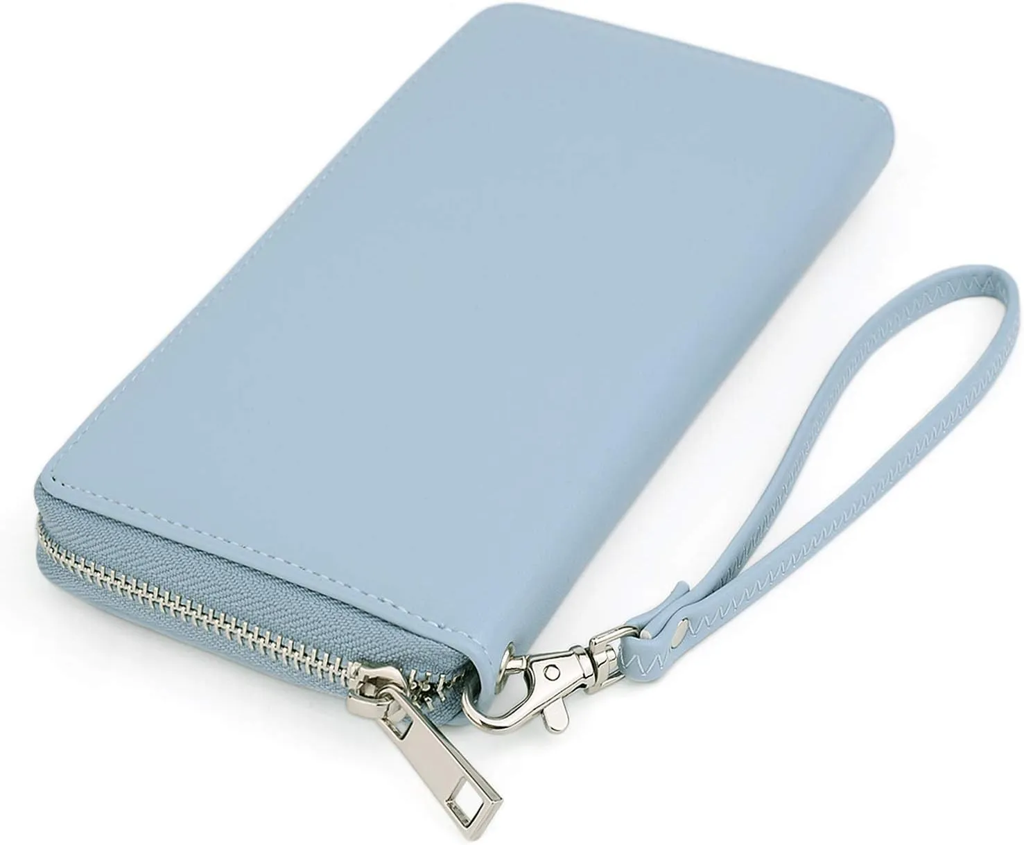 UTO Women Wallet Leather Zip Around Card Holder Checkbook Passport Organizer Ladies Travel Clutch with Wristlet