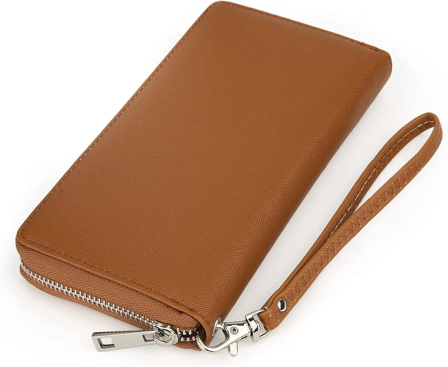 UTO Women Wallet Leather Zip Around Card Holder Checkbook Passport Organizer Ladies Travel Clutch with Wristlet