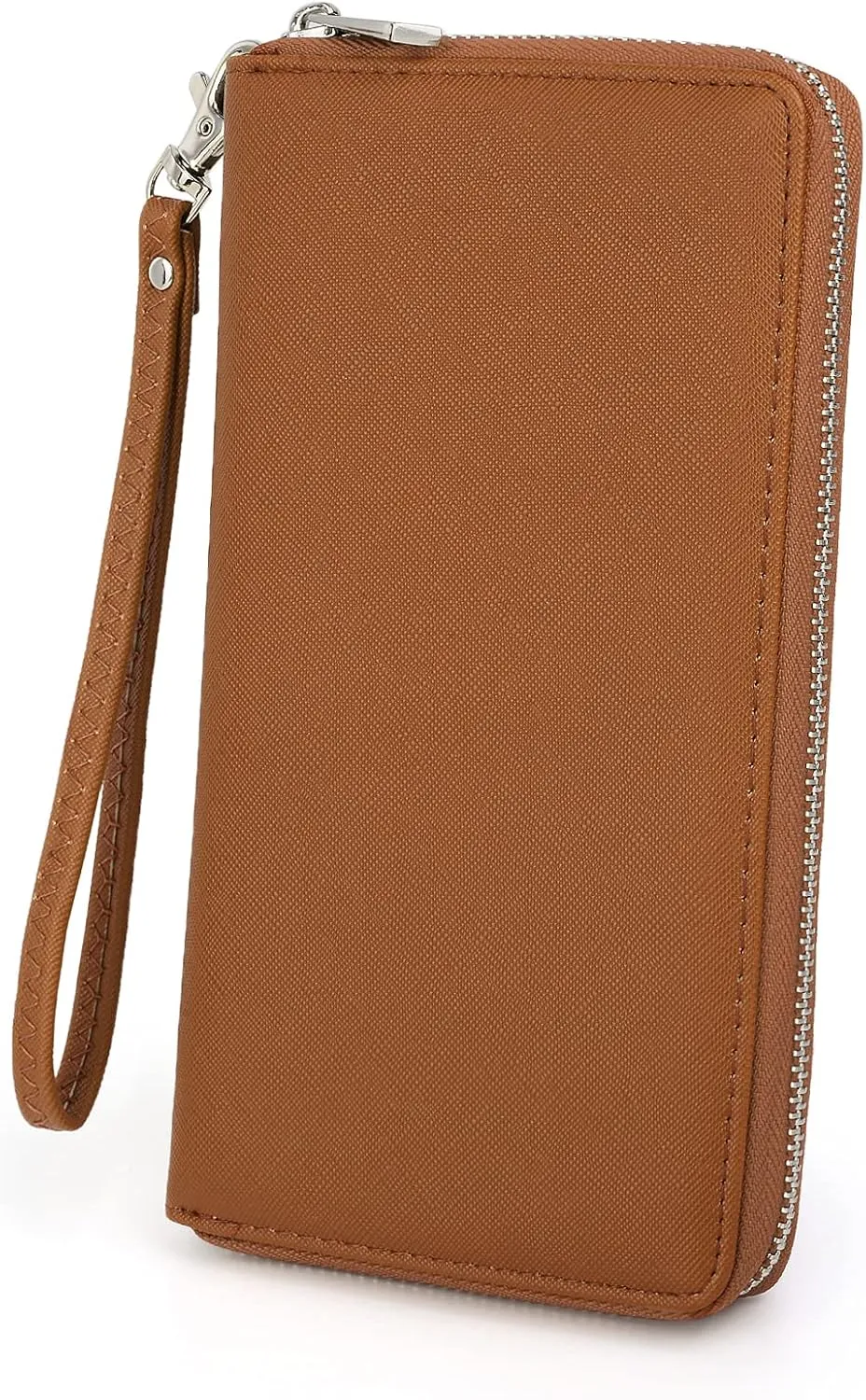 UTO Women Wallet Leather Zip Around Card Holder Checkbook Passport Organizer Ladies Travel Clutch with Wristlet