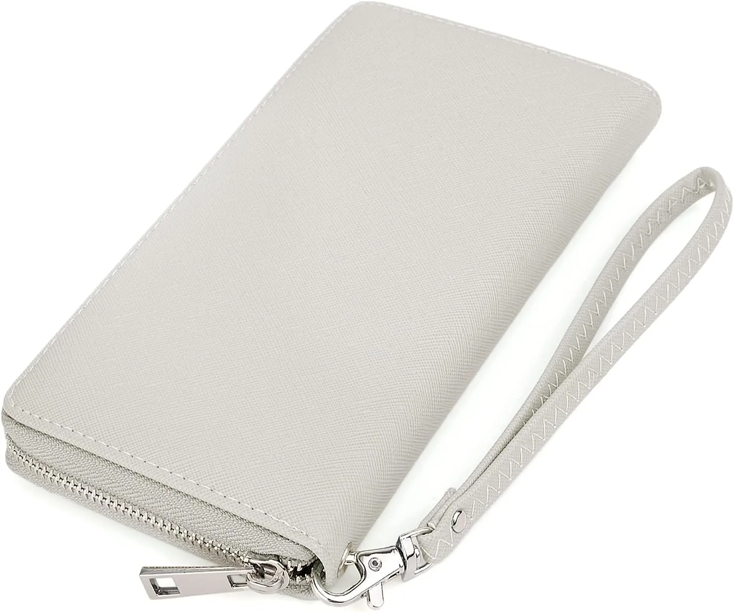 UTO Women Wallet Leather Zip Around Card Holder Checkbook Passport Organizer Ladies Travel Clutch with Wristlet