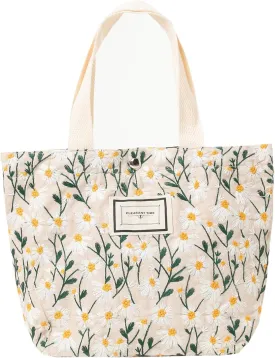 Women's Tote Bag Mini Flowers Embroidered Handbag Small Cellphone Purse Canvas Hobo Bag