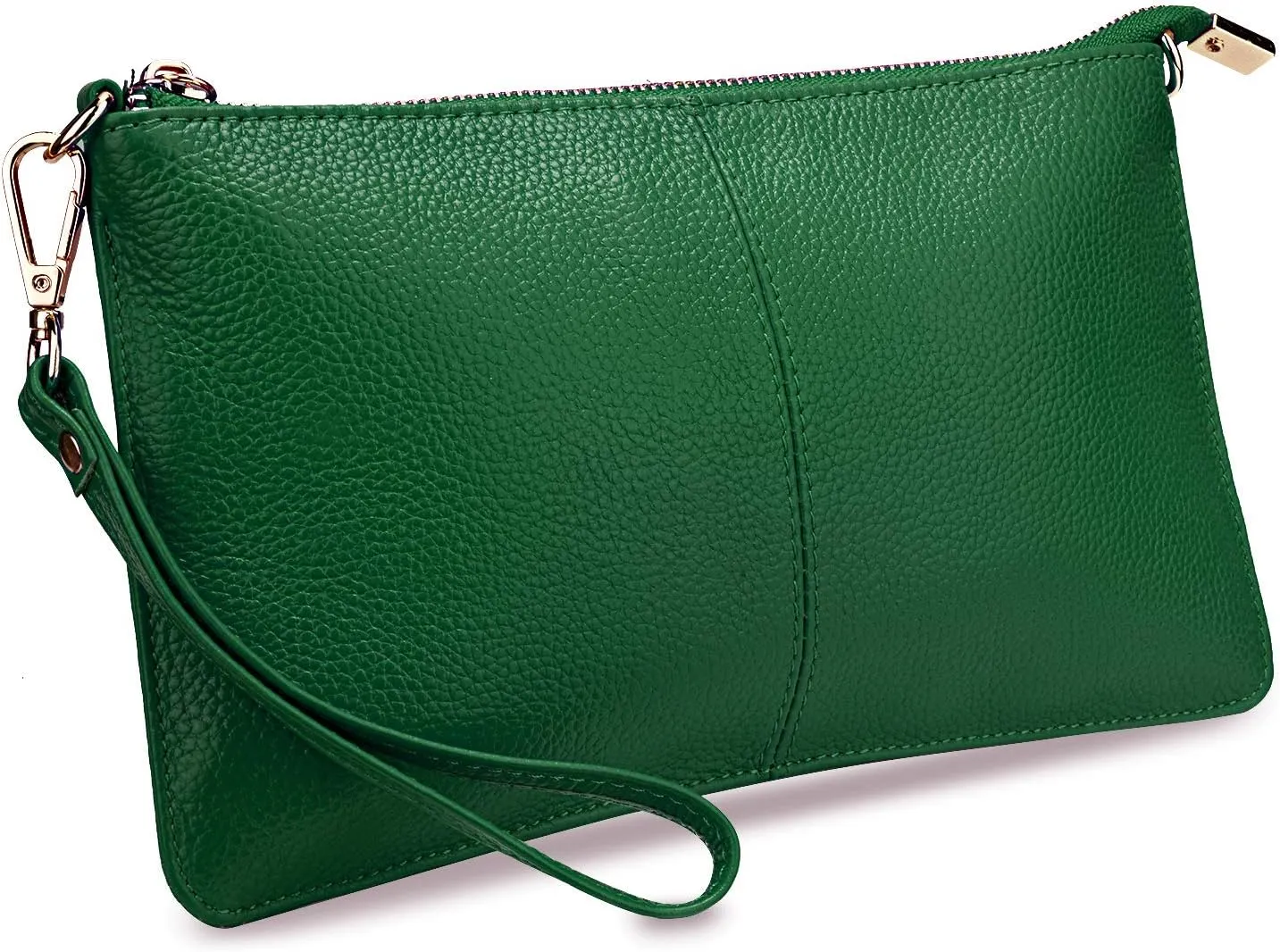 YALUXE Genuine Leather Wristlet Handbags Purses Cell Phone Pocket Clutch Wallet Crossbody Bags for Women