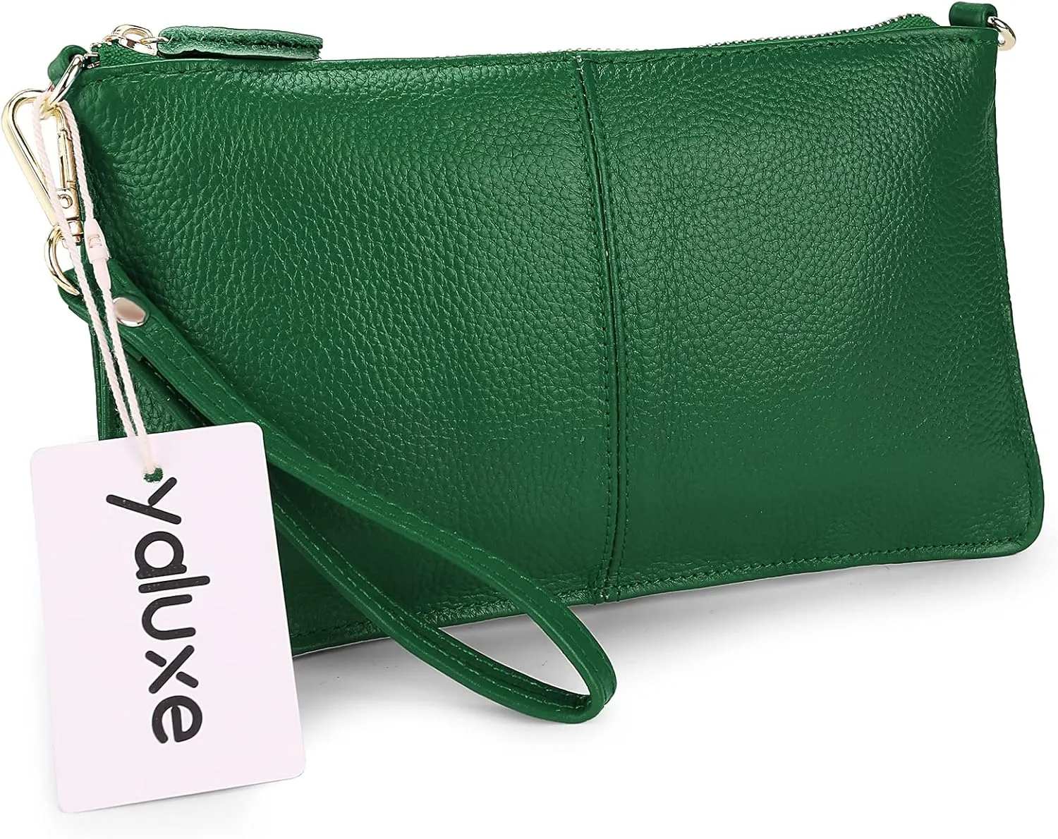 YALUXE Genuine Leather Wristlet Handbags Purses Cell Phone Pocket Clutch Wallet Crossbody Bags for Women